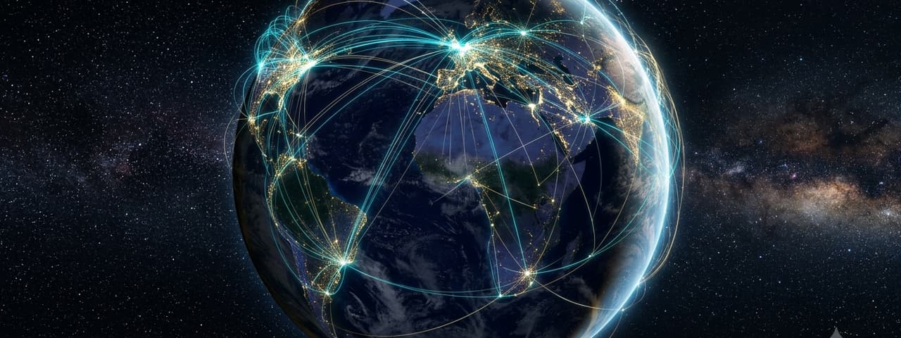 Earth and satellites concept 