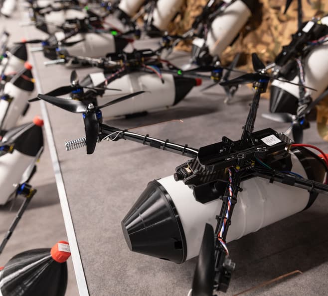 Small UAVs equipped with a munition used in Ukraine 