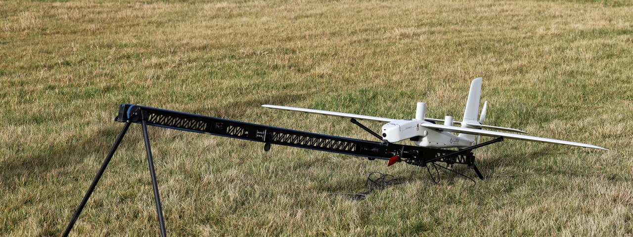 The Royal Navy's trialing with the Providence drone from UAV Aerosystems. 