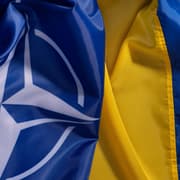 NATO and Ukraine flags