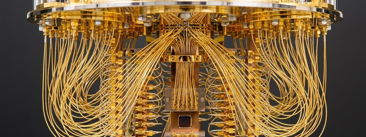 A concept of a quantum computer. 