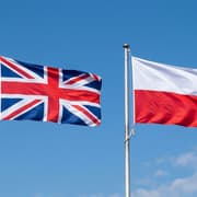 UK and Poland flag