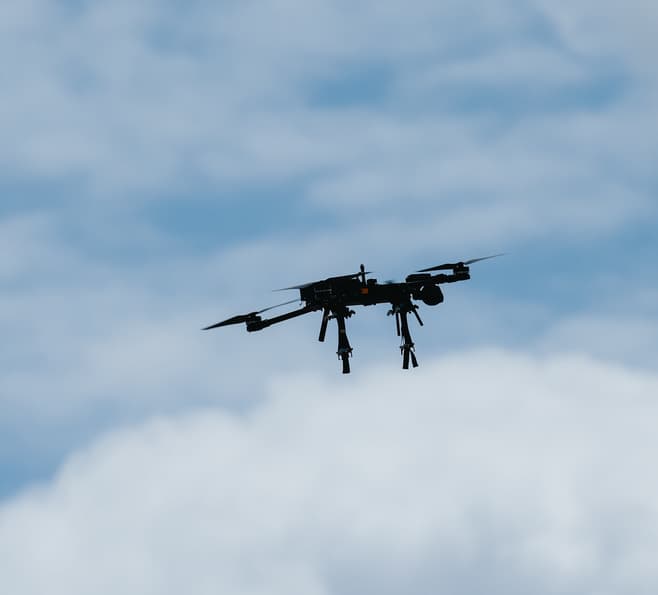 Drone flying at NATO drone tria