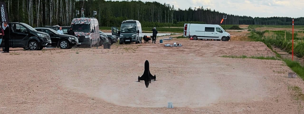 The Raven interceptor counter-drone system from company RDC at NATO's Drone trial in 2026