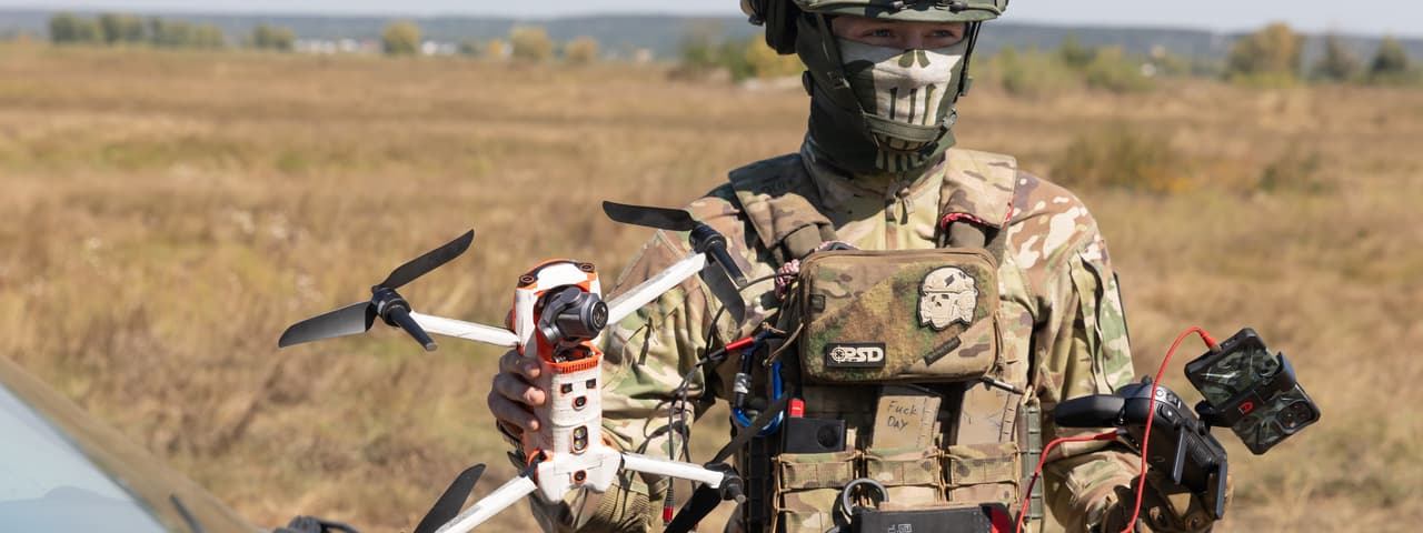 A Ukrainian drone operator 