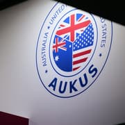 AUKUS stand at DSEI UK.