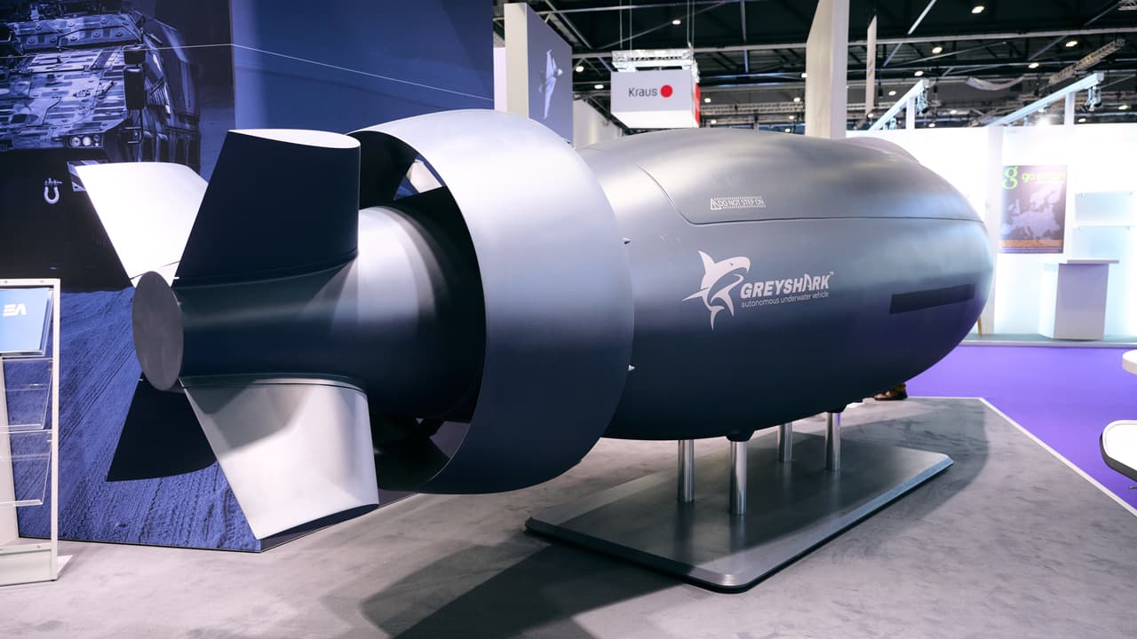 Euroatlas' Greyshark AUV at DSEI 2025