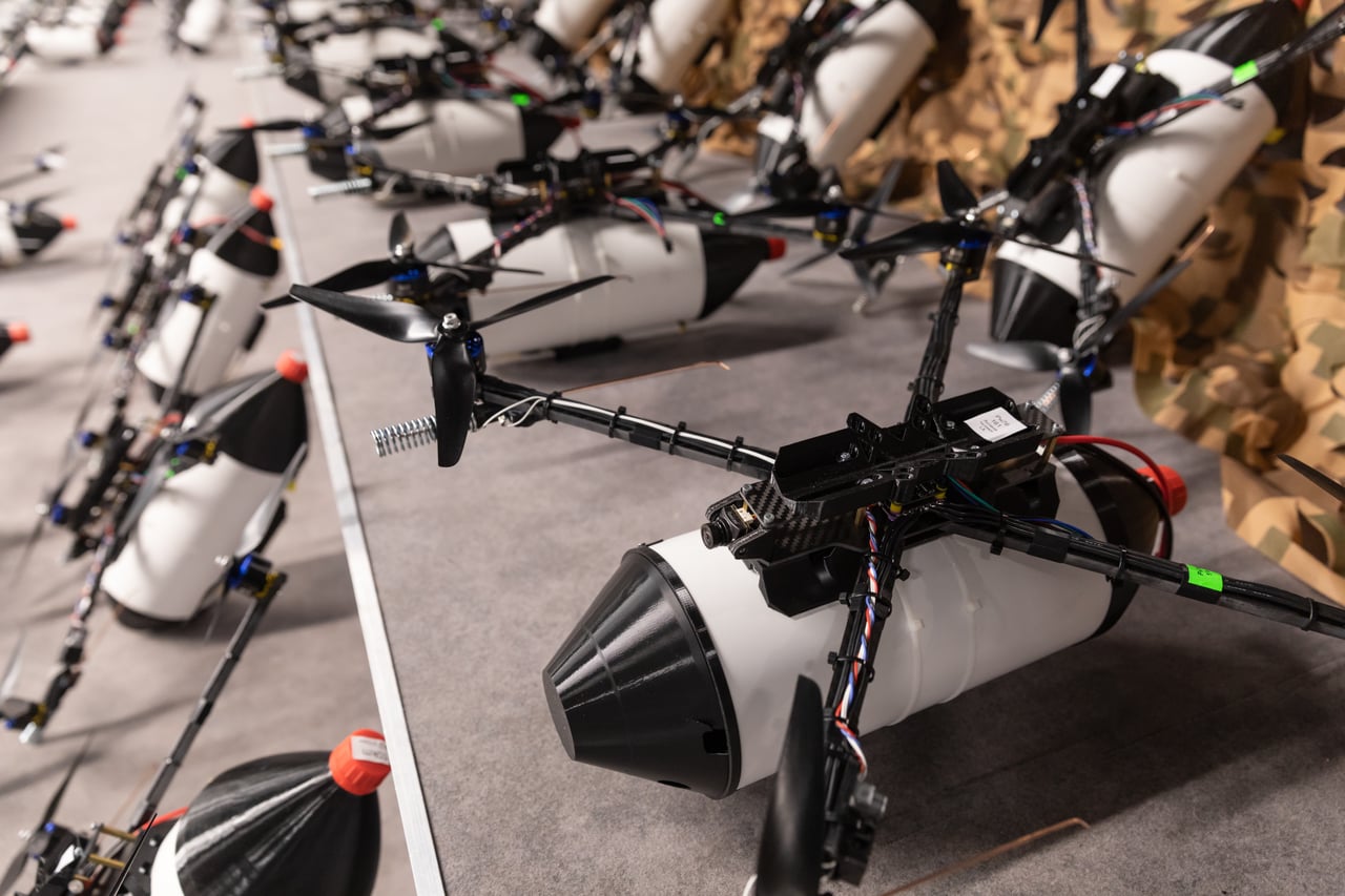Small UAVs equipped with a munition used in Ukraine 