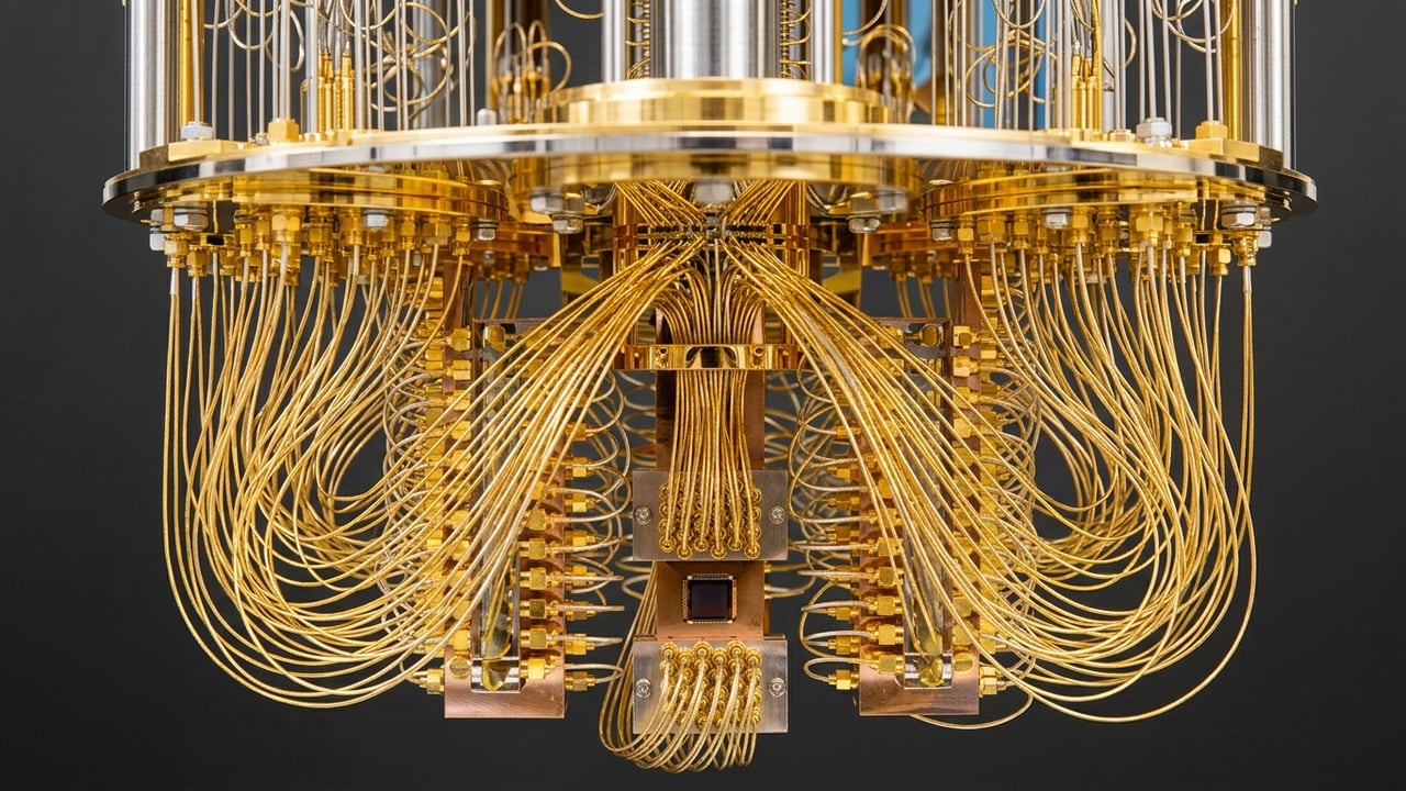 A concept of a quantum computer. 