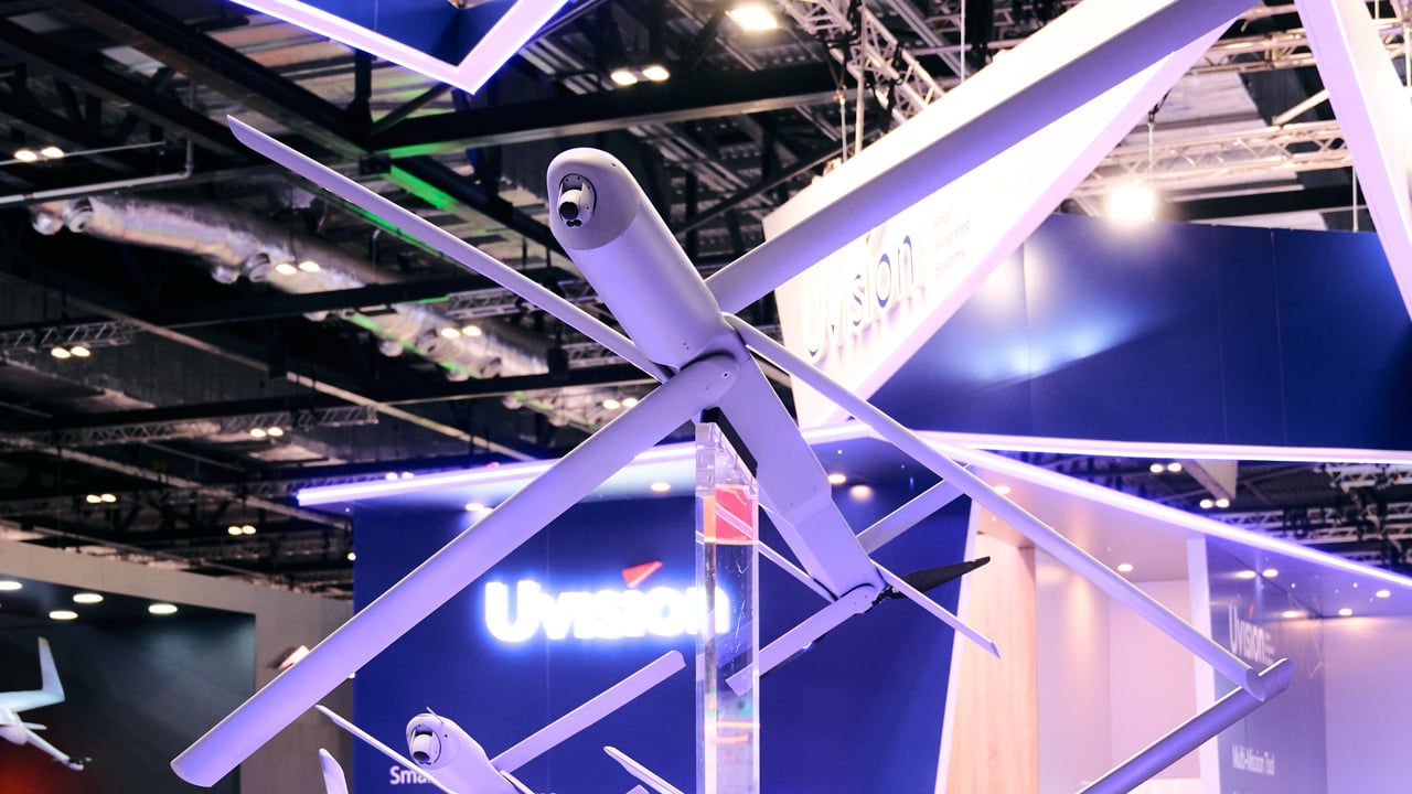 Uvision 'Hero' 400 loitering munition. 