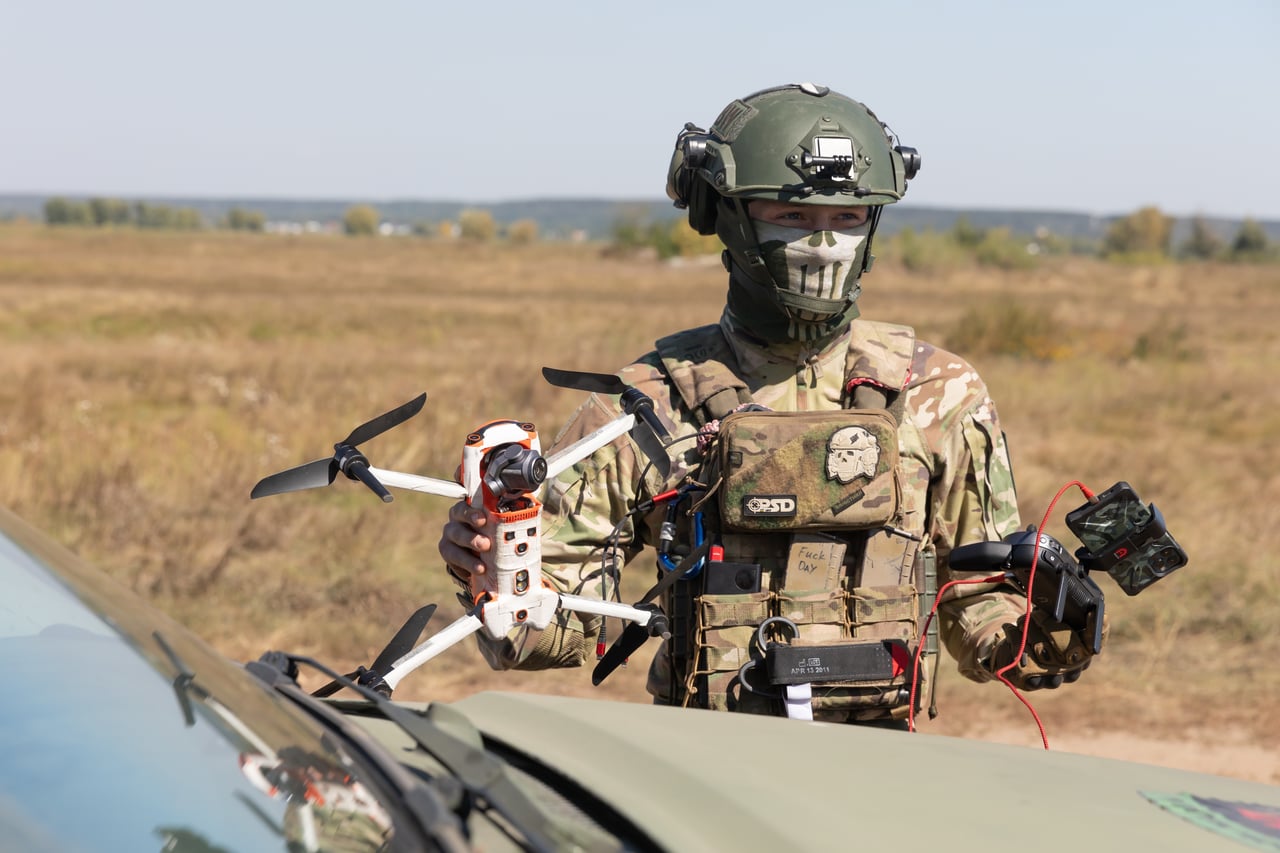 A Ukrainian drone operator 