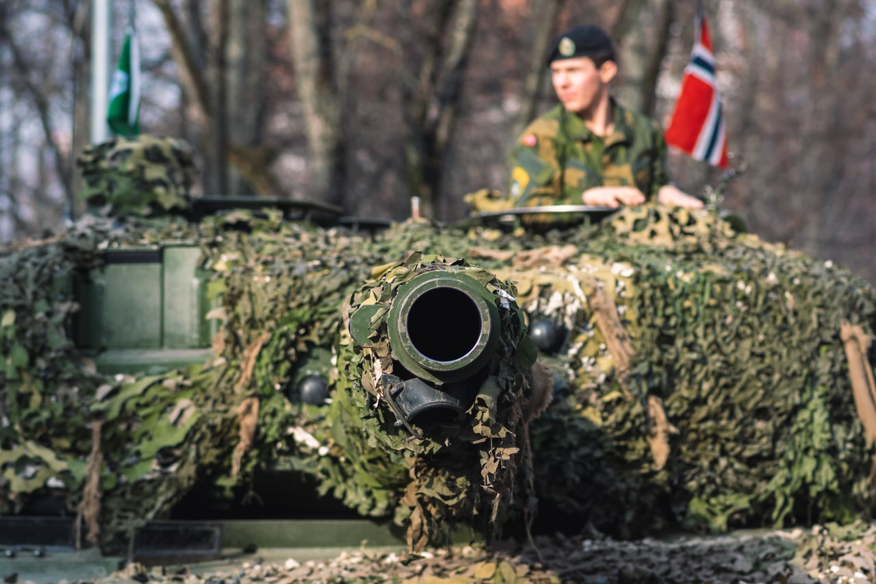 Troops from the Norwegian Armed Forces operating in Vilnius, Lithuania, as part of the NATO Response Force in 2022.